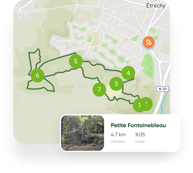 Exemple d'un aperçu de parcours